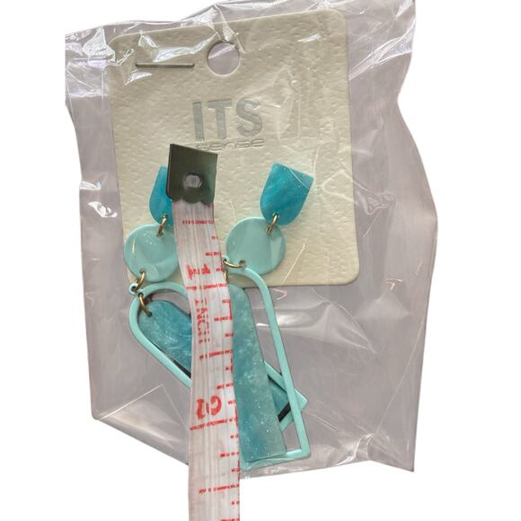 Two pairs of pierced earrings bunny blue boho fun artsy - Picture 5 of 7